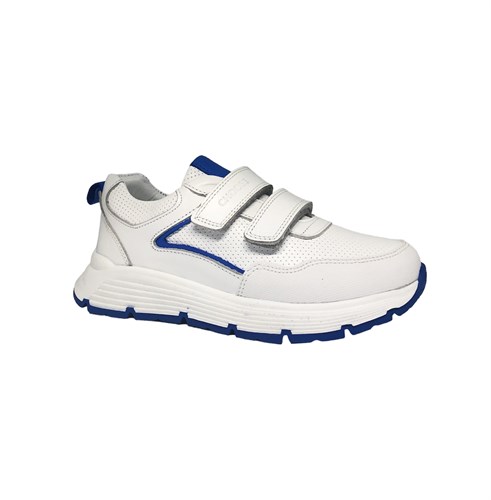 Кроссовки для мальчика, цвет белый/синий, липучки 3569