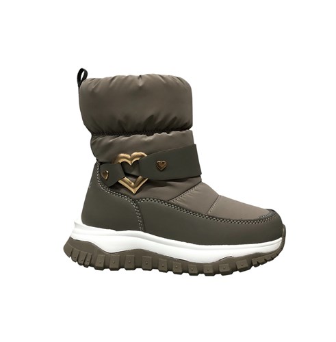 Дутики для девочки, цвет темно-серый (декор), молния 3835