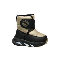 Ботинки для девочки, цвет бежевый/черный, на липучке 3837