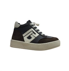 Ботинки кроссовочного типа для мальчика, цвет коричневый, шнурки, молния 3876