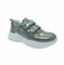 Кроссовки для девочки, цвет серебристо-серый (принт), на липучках 2865