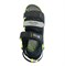 Сандалии для мальчика, цвет черный/зеленый, открытые нос и пятка, на липучках 3314