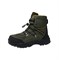 Ботинки демисезонные для мальчика, цвет хаки/черный, шнурки, липучка 3464